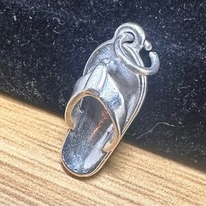 JAMES AVERY Sterling Silver Flip Flop Charm Pendant; Beach Vacation; RETIRED